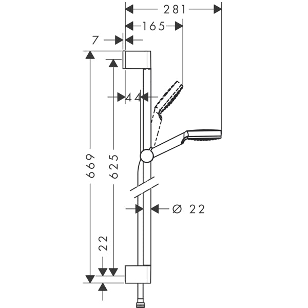 Suihkusetti Crometta 1 jet Eco