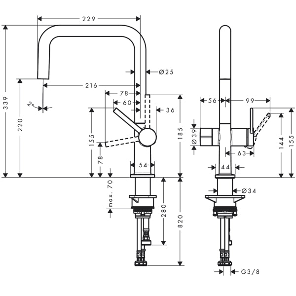 Keittiöhana Talis M54 U 220 PKV