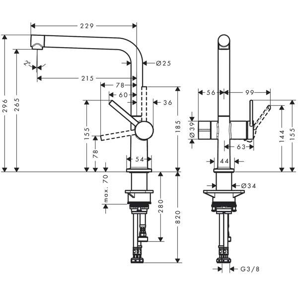 Keittiöhana Talis M54 S 270 PKV