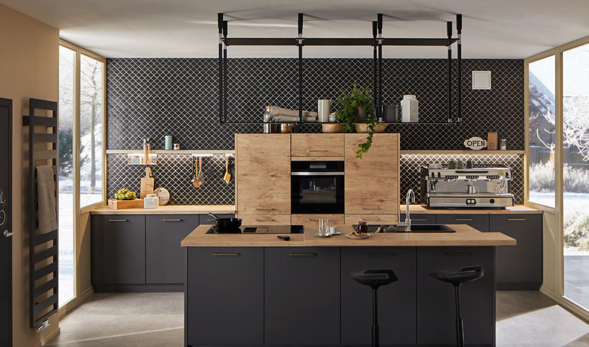 CLP 12BM Florentiner Uni Schwarz Matt Mosaic