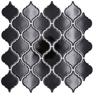 CLP 2BG Florentiner Uni Schwarz Glossy Mosaic