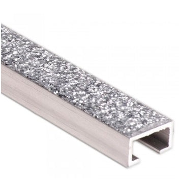 Laattalista 15mm Glitter hopea