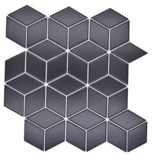 POV 05 3D Wurfel Uni Schwarz Matt Mosaic